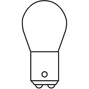 GE Trade Number 1229, 15.0W Miniature Incandescent Bulb, S8, Double Contact Bayonet (BA15d)