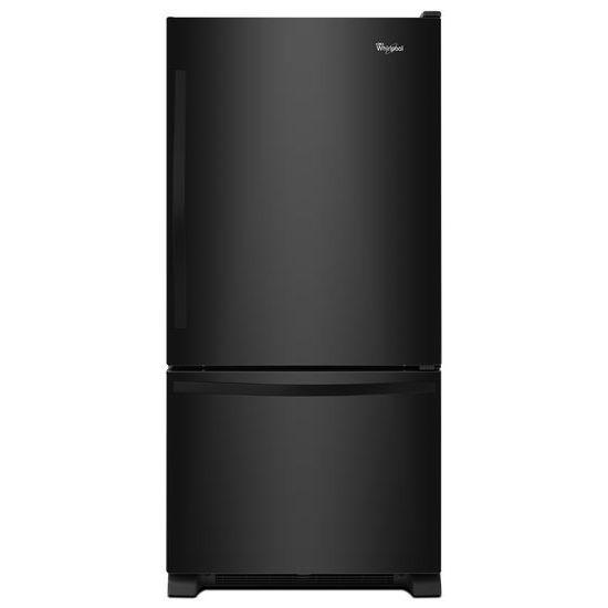 Whirlpool 22.1 cu. ft. Refrigerator with Bottom Mount Freezer and SpillGuard Glass Shelves in Black
