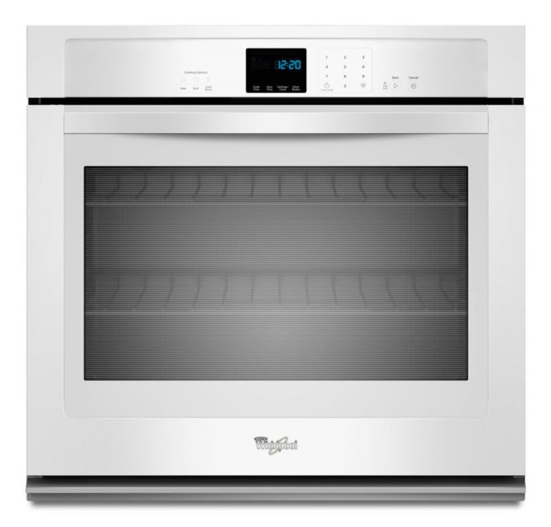 Whirlpool 4.3 cu. ft. Single Wall Oven with SteamClean Option in White