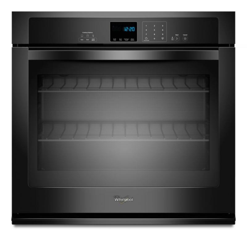 Whirlpool 4.3 cu. ft. Single Wall Oven with SteamClean Option in Black