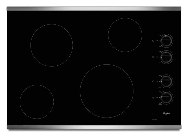 Whirlpool 31" Electric Ceramic Glass Cooktop in Stainless Steel