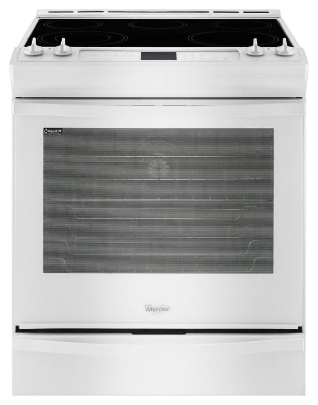 Whirlpool 6.2 cu. ft. Slide-in Electric Range with TimeSavor Plus True Convection in White