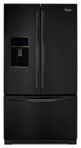 Whirlpool 24.7 cu. ft. French Door Refrigerator with MicroEdge Shelves in Black