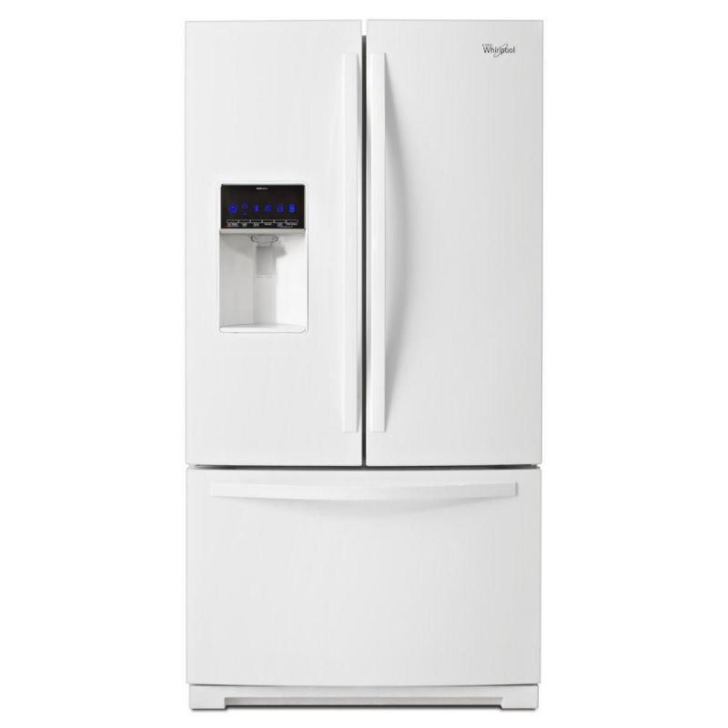 Whirlpool 24.7 cu. ft. French Door Refrigerator with MicroEdge Shelves in White
