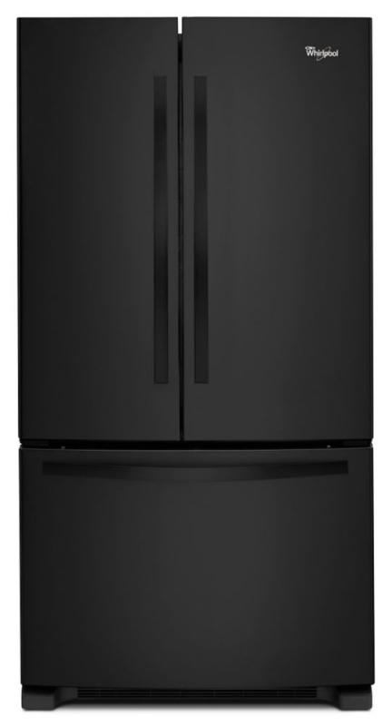 Whirlpool 22.1 cu. ft. French Door Refrigerator with Accu-Chill System in Black