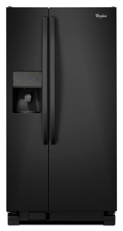 Whirlpool 21.2 cu. ft. Side-by-Side Refrigerator with LED Lighting in Black