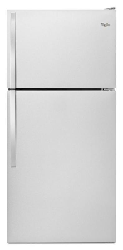 Whirlpool 18.2 Top Freezer Refrigerator with Flexi-Slide Bin in Stainless Steel