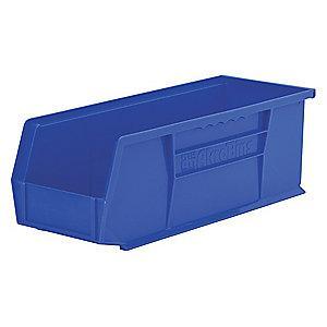 Akro-Mils Hang and Stack Bin, Blue, 14-3/4" Length, 5-1/2" Width, 5" Height