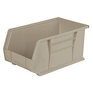 Akro-Mils Hang and Stack Bin, Stone, 14-3/4" Length, 8-1/4" Width, 7" Height