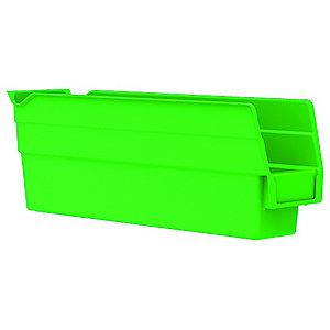 Akro-Mils Shelf Bin, Green, 4"H x 11-5/8"L x 2-3/4"W, 1EA