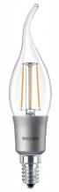 Philips E14 Dimmable LED Bent Tip Candle Bulb, 5W 2700K