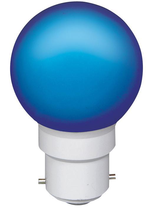 Sylvania 0.5W B22  Non-Dimmable IP44 Outdoor Blue Coloured LED Ball Lamp