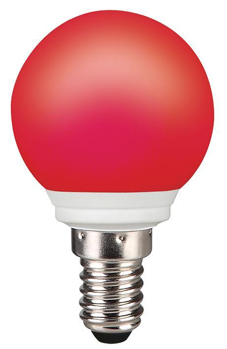 Sylvania 0.5W E14  Non-Dimmable IP44 Outdoor Red Coloured Ball Lamp