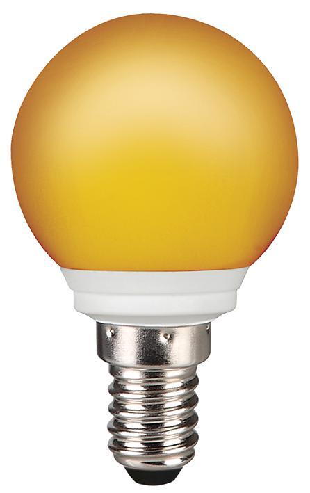 Sylvania 0.5W E14  Non-Dimmable IP44 Outdoor Orange Coloured Ball Lamp