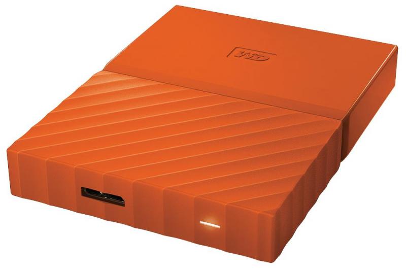 WD My Passport USB 3.0 Portable Hard Drive, 2TB Orange