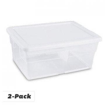 Sterilite Storage Box Set, Clear, 16-Qt., 2-Pk.