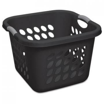 Sterilite Laundry Basket, Square, Black, 19-In.