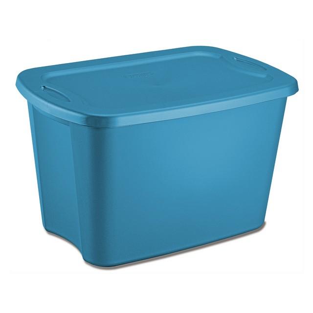 Product: Sterilite Storage Tote, Blue, 12-3/8"H x 20-5/8"...
