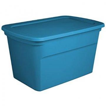 Sterilite Storage Tote, Blue, 17-1/8"H x 30-1/2"L x 20-1/4"W, 1EA