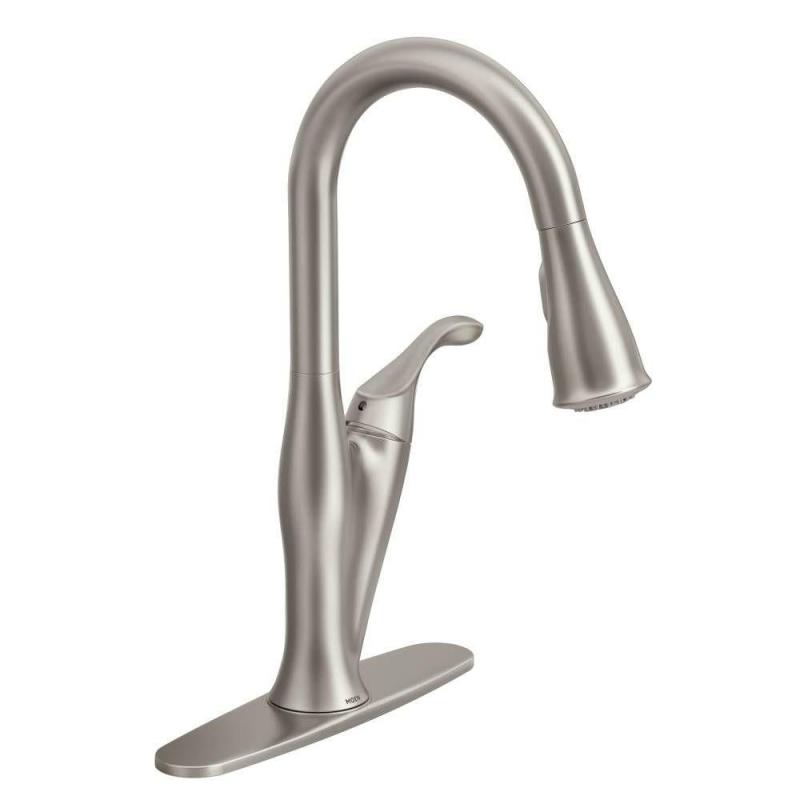 Moen Benton 1 Handle Kitchen Faucet with Matching Pulldown Wand - Spot Resist Stainless Finish