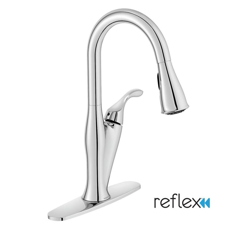 Moen Benton 1 Handle Kitchen Faucet with Matching Pulldown Wand - Chrome Finish