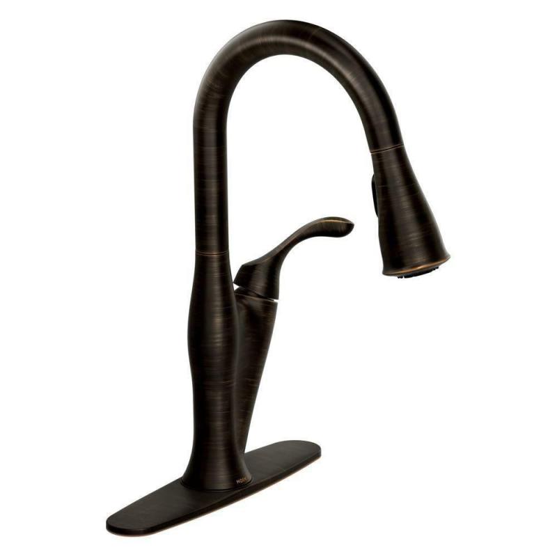 Moen Benton 1 Handle Pulldown Kitchen Faucet - Mediterranean Bronze Finish