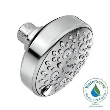 Moen Avira 4-Function Fixed Showerhead with Hydroboost in Chrome