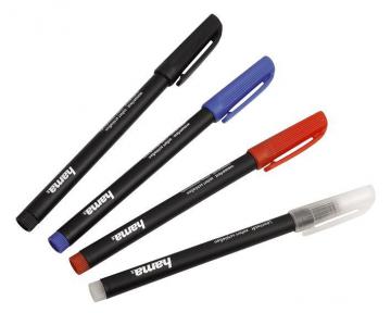 Hama CD/DVD/Blu-ray Disc Markers, 3 Pack & Erase Pen