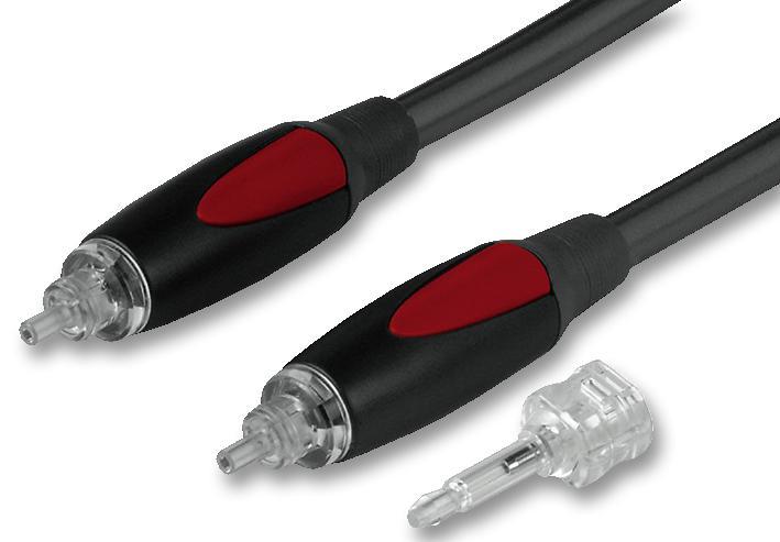 Hama TOSLink Optical Audio Lead with Clear Connectors, 1.5m Black