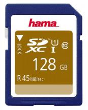 Hama 128GB Class 10 UHS-1 SDXC Memory Card, 45 MB/s