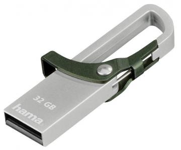 Hama 32GB Hook Style USB 2.0 Flash Drive - 15 MB/s Green