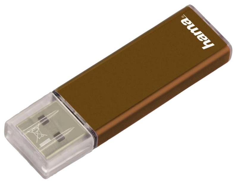 Hama 32GB Valore USB 2.0 Flash Drive - 25MB/s, Brown