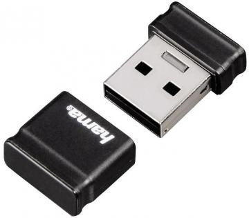 Hama 16GB Smartly Compact USB 2.0 Flash Drive - 10 MB/s, Black