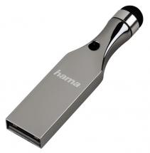 Hama 16GB USB-Pen 2-in-1 USB 2.0 Flash Drive - 15 MB/s, Dark Metal