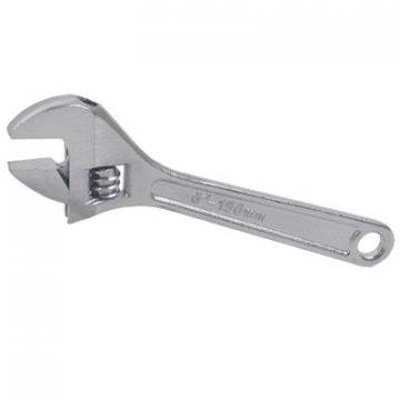 Apex iBuild Adjustable Wrench, Chrome-Plated, 6-In.