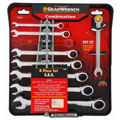 Apex GearWrench Ratcheting  Wrench Set, SAE 8-Pc.