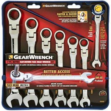 Apex GearWrench Combination Ratcheting Wrenches, Metric, 7-Pc.