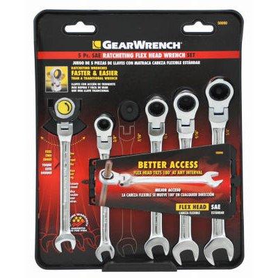 Apex GearWrench Flex Ratcheting Wrench Set, SAE 5-P c.