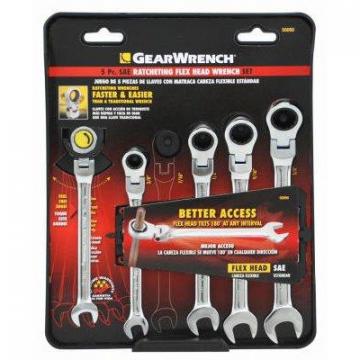 Apex GearWrench Flex Ratcheting Wrench Set, SAE 5-P c.