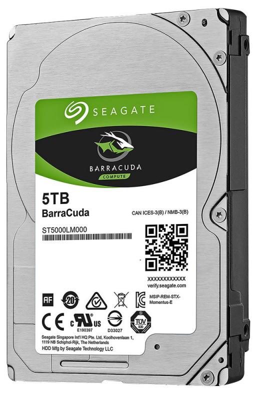 Seagate BarraCuda 2.5" 15mm Laptop Hard Drive, 5TB