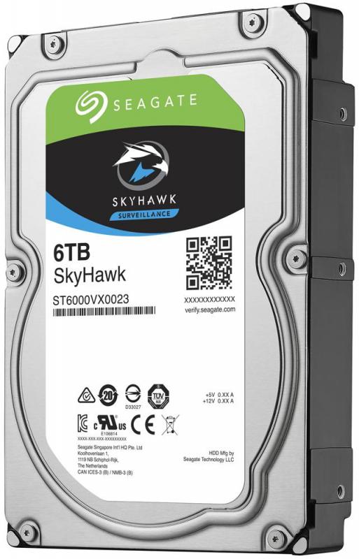 Seagate SkyHawk  3.5" SATA 6Gb/s Surveillance Hard Drive, 6TB