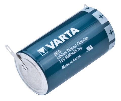 Varta C 8.5Ah Primary 3.6V Lithium Thionyl Chloride Cylindrical Battery - Solder Tagged
