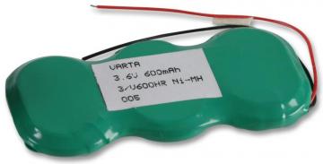 Varta Flat 3/V600HR High Rate Discharge Ni-MH Battery with Wire Leads