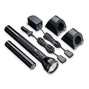 Streamlight Industrial Halogen Handheld Flashlight, Aluminum, Maximum Lumens Output: 180, Black