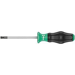 Wera Steel Screwdriver with 3-1/4" Shank and 1/8" Keystone Slotted Tip