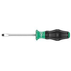Wera Steel Screwdriver with 8" Shank and 1/4" Keystone Slotted Tip