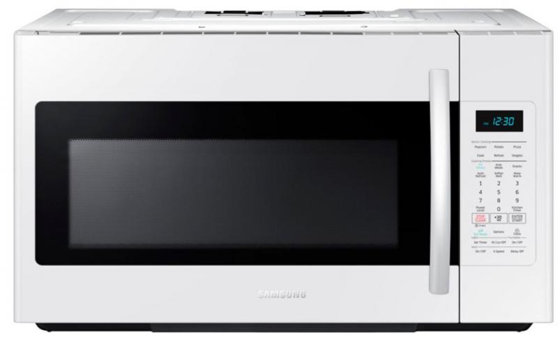 Samsung 1.8 cu. ft. Over-the-Range Microwave Hood Combo with Ceramic Cavity in White