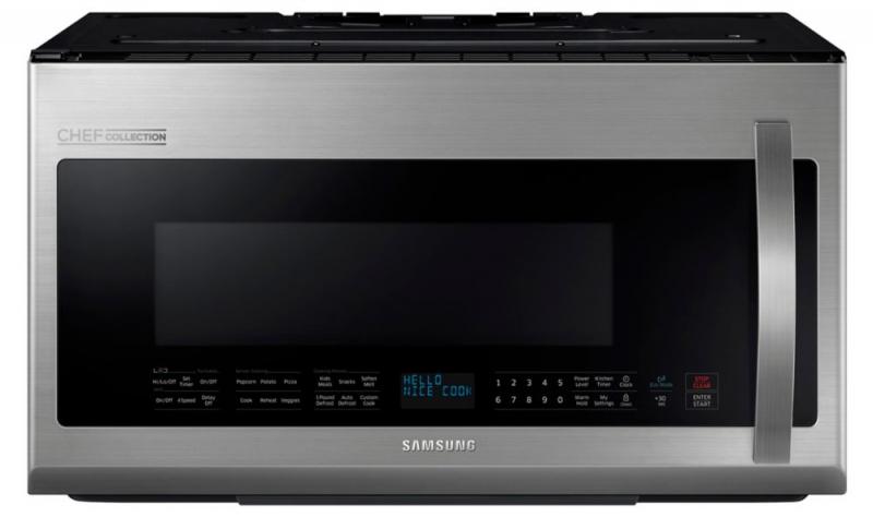 Samsung Chef Series 2.1 cu. ft. Over-the-Range Microwave Hood Combo with Ceramic Cavity