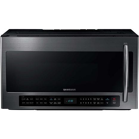 Samsung 1000W Over-the-Range 2.1 Cu. Ft. Microwave Oven with Smart Sensor Cooking - Black Stainless 