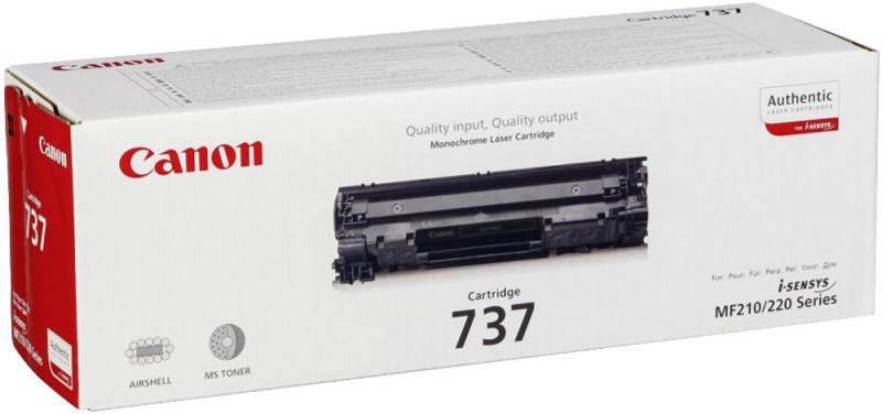Canon 737 Toner Cartridge, Black 2400 Pages